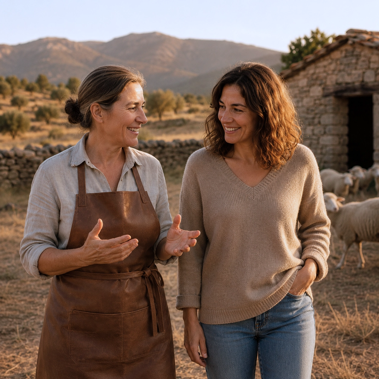 Anfitrión creando una experiencia rural