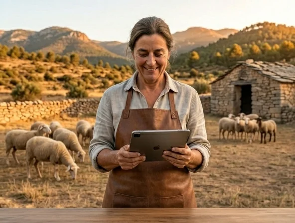 Anfitrión creando una experiencia rural